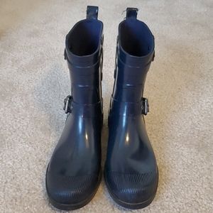 Coach Lester Denim Shiny Rubber Boot